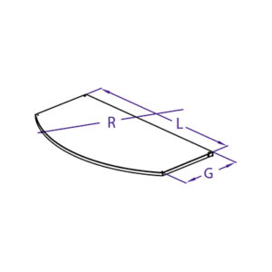 Semicircular shelf